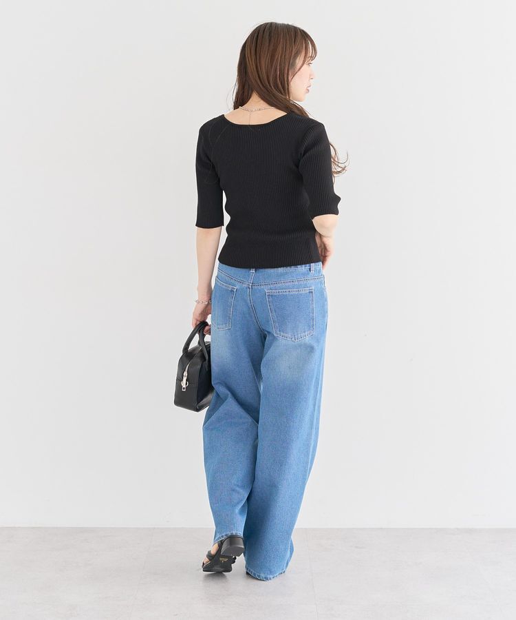 Green Parks「・swing by フロントリボンリブニット」|ニット・セーター|