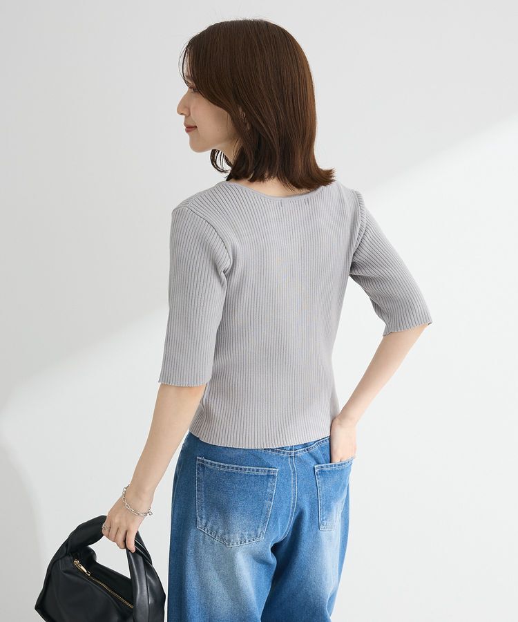 Green Parks「・swing by フロントリボンリブニット」|ニット・セーター|