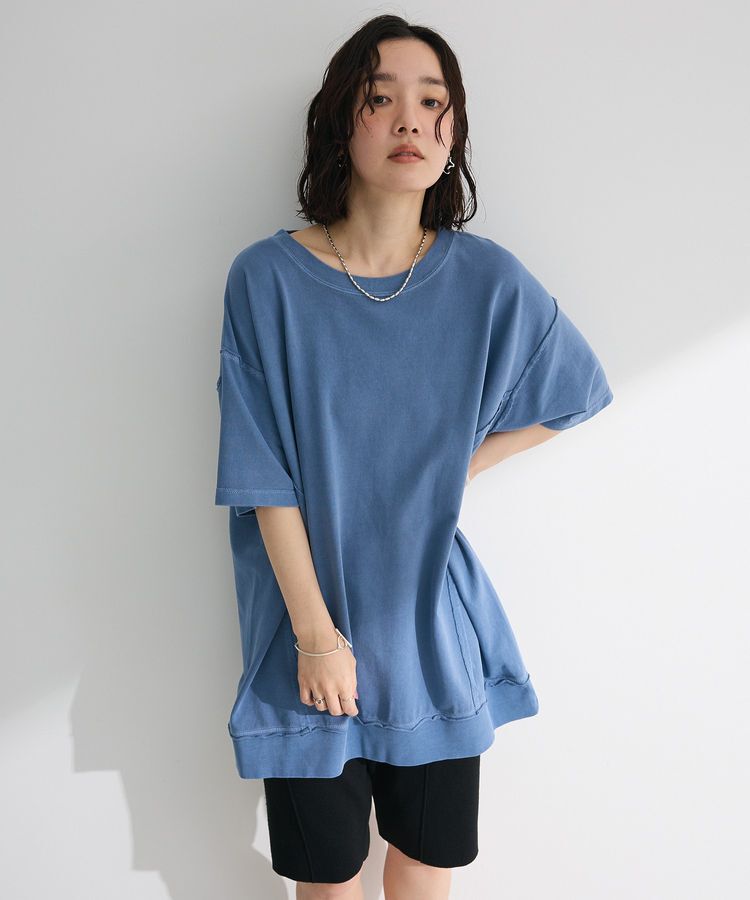 armonia「ピグメント裏毛切りっぱなしチュニック」|チュニック|Blue