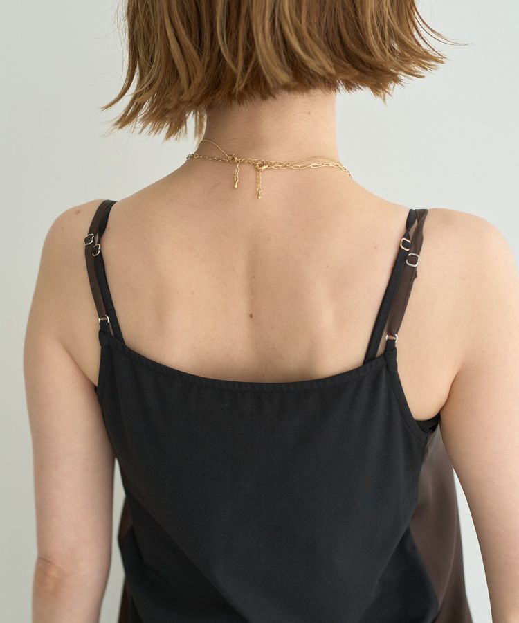 YECCA VECCA「ボートネックサテンキャミ」|インナー|