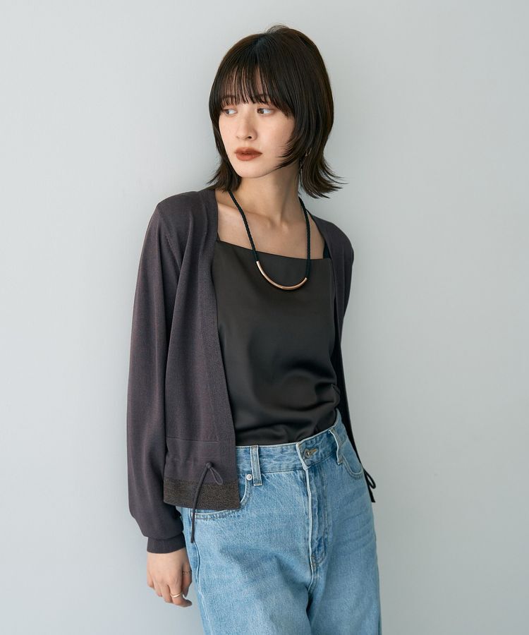 YECCA VECCA「ボートネックサテンキャミ」|インナー|