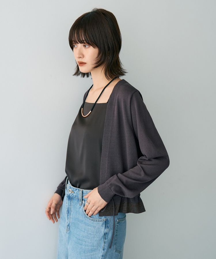 YECCA VECCA「ボートネックサテンキャミ」|インナー|