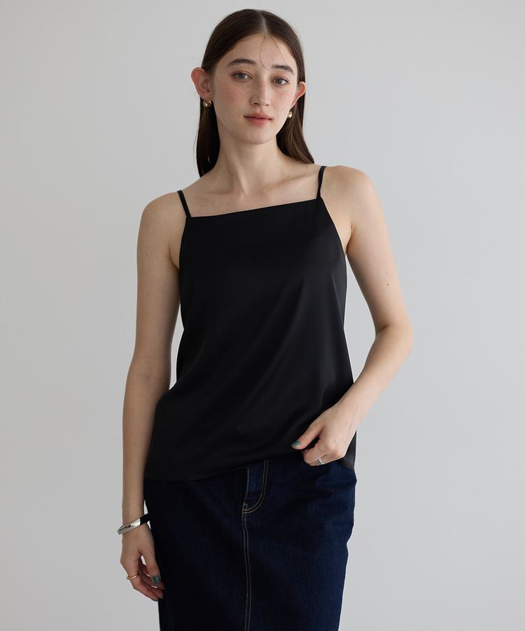 YECCA VECCA「ボートネックサテンキャミ」|インナー|