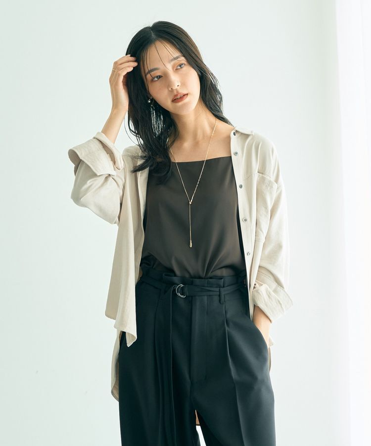 YECCA VECCA「ボートネックサテンキャミ」|インナー|