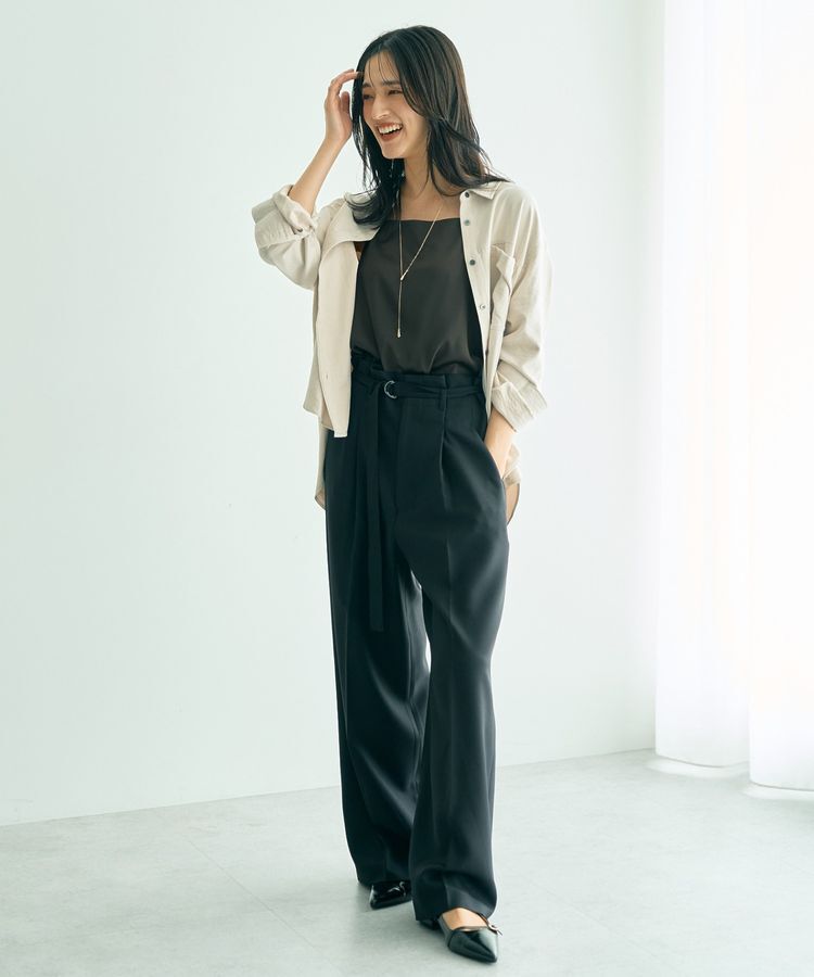 YECCA VECCA「ボートネックサテンキャミ」|インナー|