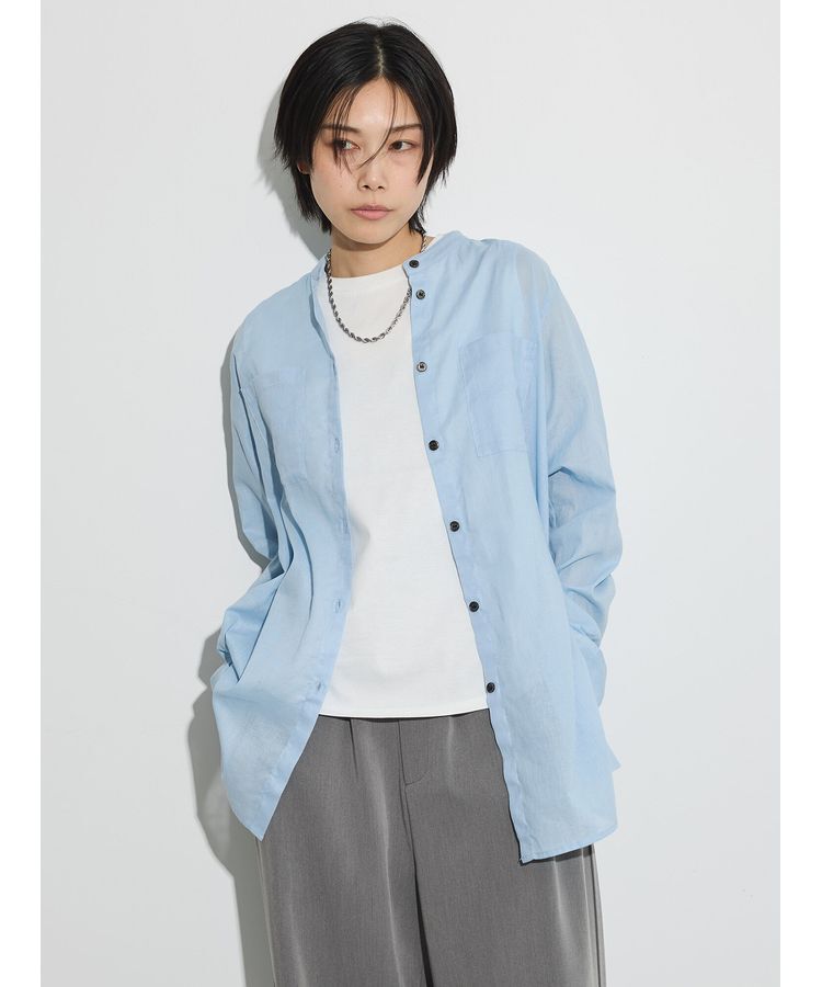 GARAGE OF GOOD CLOTHING「レイヤードバンドカラーシャツ」|シャツ・ブラウス|