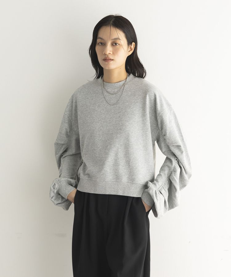 GARAGE OF GOOD CLOTHING「ミニ裏毛袖ギャザープルオーバー」|Tシャツ・カットソー|Light Gray Mixture