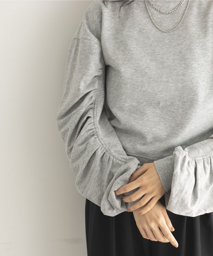 GARAGE OF GOOD CLOTHING「ミニ裏毛袖ギャザープルオーバー」|Tシャツ・カットソー|