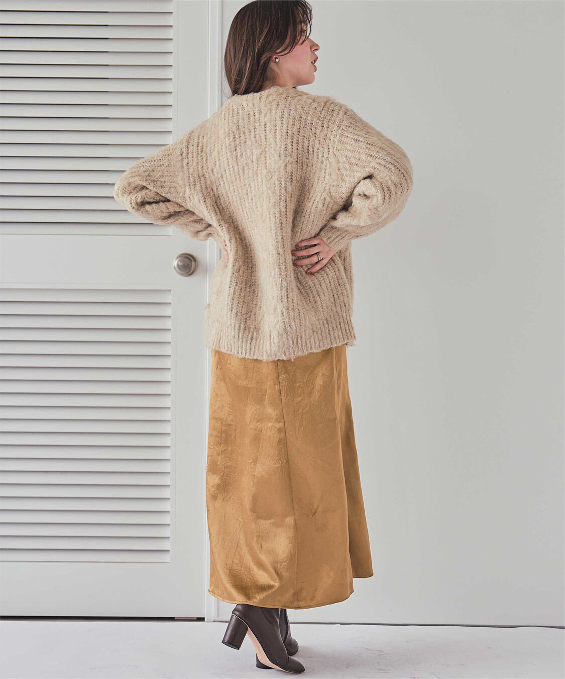 titivate「セミマーメイドサテンスカート」|スカート|