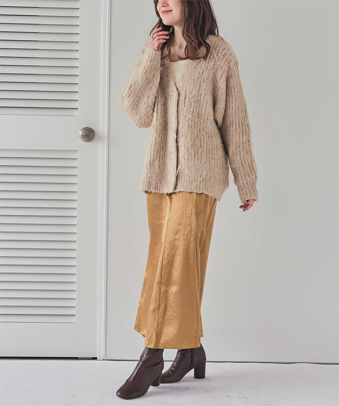 titivate「セミマーメイドサテンスカート」|スカート|