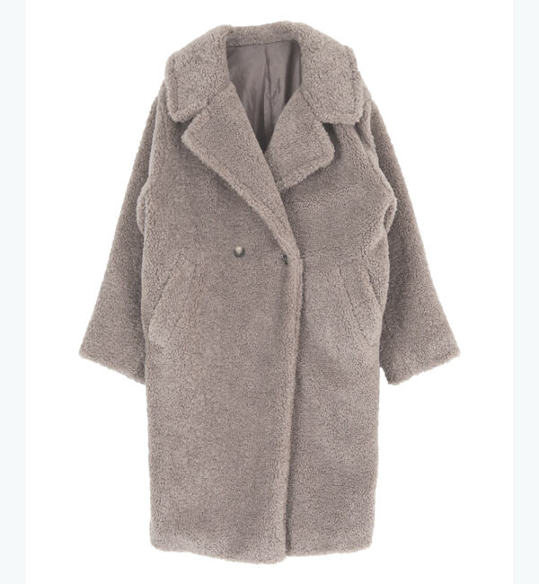 titivate「カールボアロングコート」|ステンカラーコート|