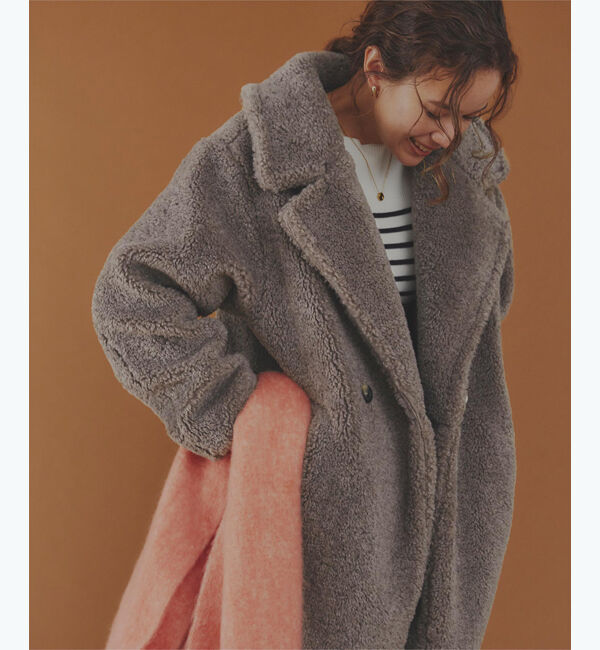 titivate「カールボアロングコート」|ステンカラーコート|