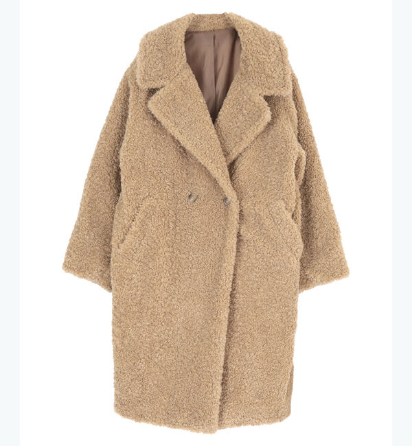 titivate「カールボアロングコート」|ステンカラーコート|