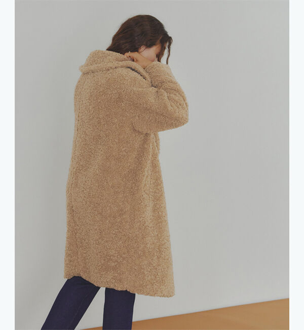 titivate「カールボアロングコート」|ステンカラーコート|