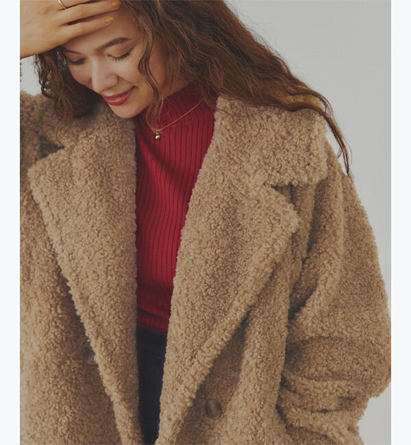 titivate「カールボアロングコート」|ステンカラーコート|