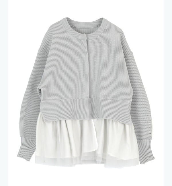 titivate「ペプラムレイヤードニットカーディガン」|カーディガン|