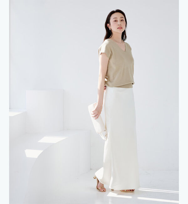 ur's「フレンチスリーブVネックニット」|ニット・セーター|