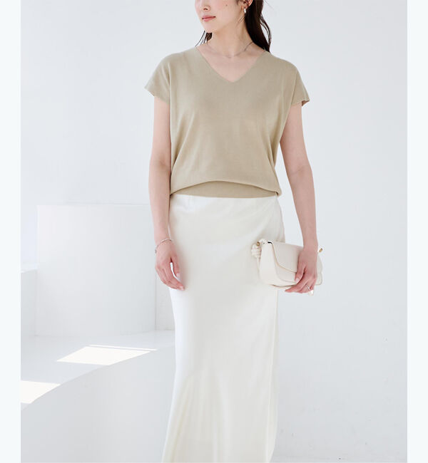 ur's「フレンチスリーブVネックニット」|ニット・セーター|