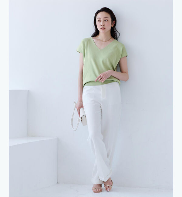 ur's「フレンチスリーブVネックニット」|ニット・セーター|