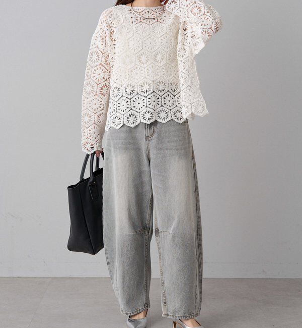  「カギ針編み風2WAYカーディガン」|カーディガン|