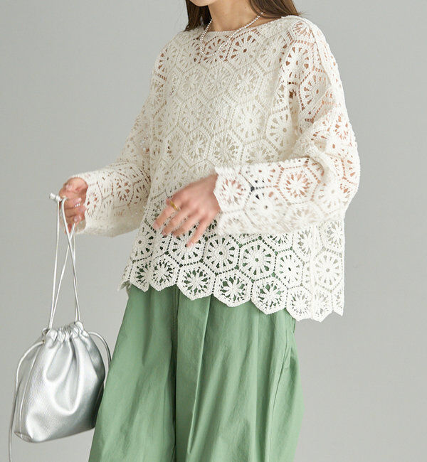  「カギ針編み風2WAYカーディガン」|カーディガン|