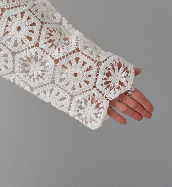  「カギ針編み風2WAYカーディガン」|カーディガン|