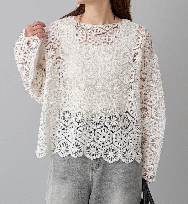  「カギ針編み風2WAYカーディガン」|カーディガン|