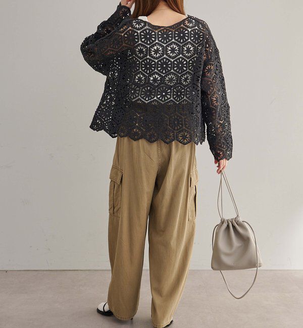  「カギ針編み風2WAYカーディガン」|カーディガン|