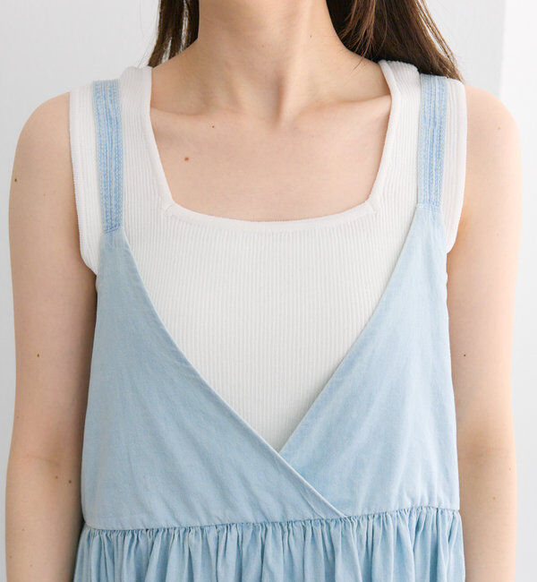  「【リバイバル / WEB限定】綿麻デニムワンピース」|ワンピース|