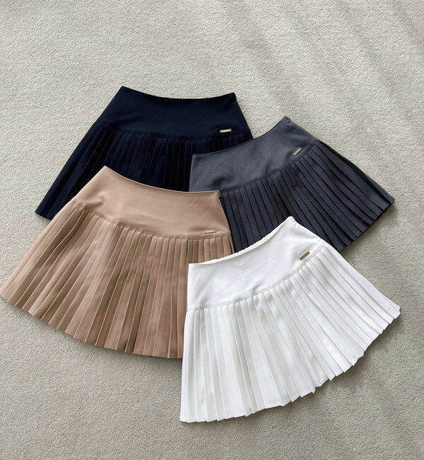  「【WEB限定リバイバル】プレート付きプリーツミニスカート」|スカート|