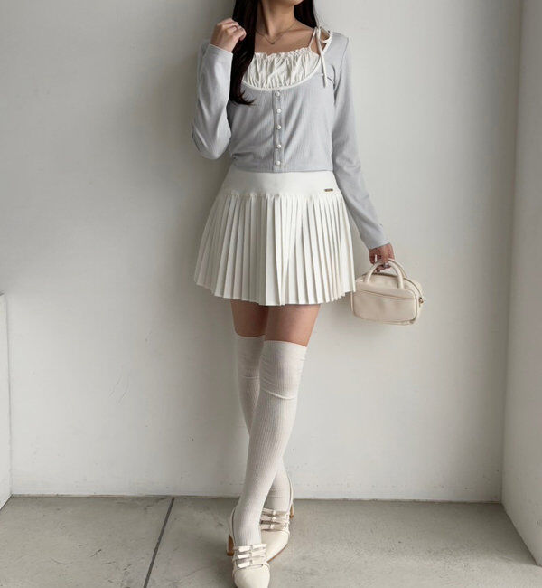  「【WEB限定リバイバル】プレート付きプリーツミニスカート」|スカート|