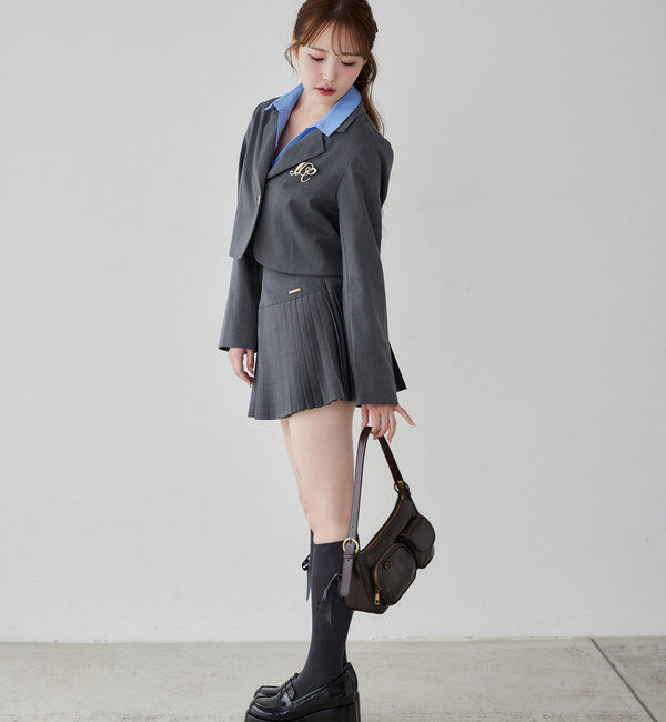  「【WEB限定リバイバル】プレート付きプリーツミニスカート」|スカート|