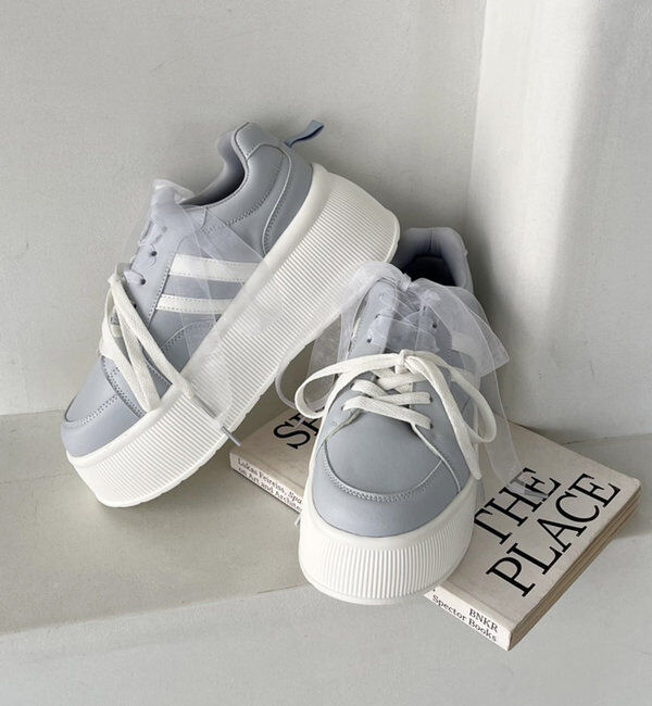  「リボンカスタム厚底スニーカー」|その他|