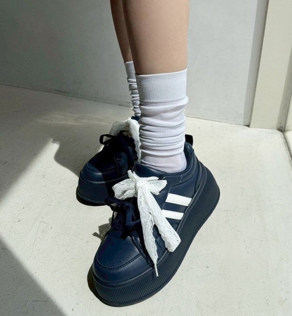  「リボンカスタム厚底スニーカー」|その他|