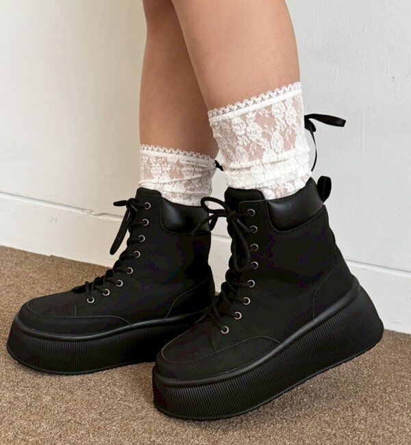  「ボリュームソールトレッキングショートブーツ」|その他|