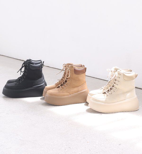  「ボリュームソールトレッキングショートブーツ」|その他|