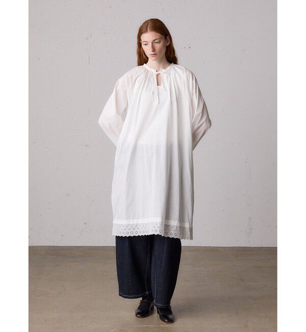 MidiUmi「MidiUmi ヘムレーススモックワンピース」|ワンピース|