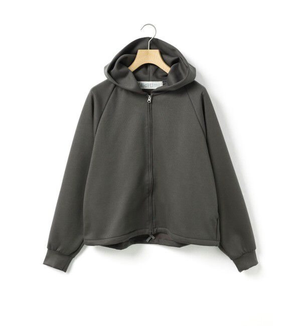 MidiUmi「MidiUmi ダンボールニットジップパーカー」|Tシャツ・カットソー|チャコールグレー