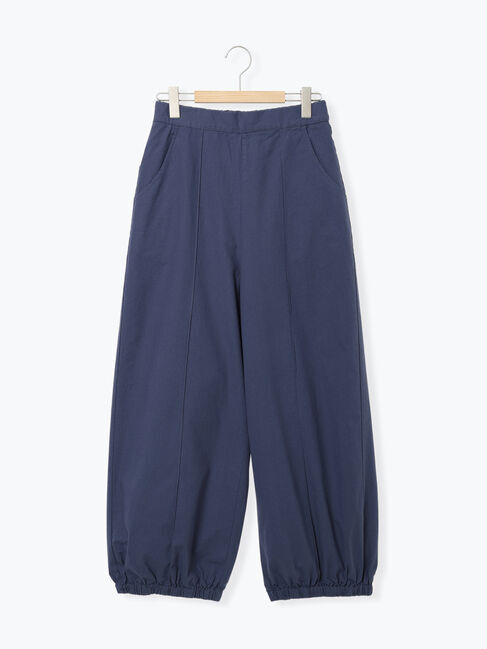 Samansa Mos2「【M/Lサイズ】センターピンタック裾ギャザーパンツ」|その他|ネイビー