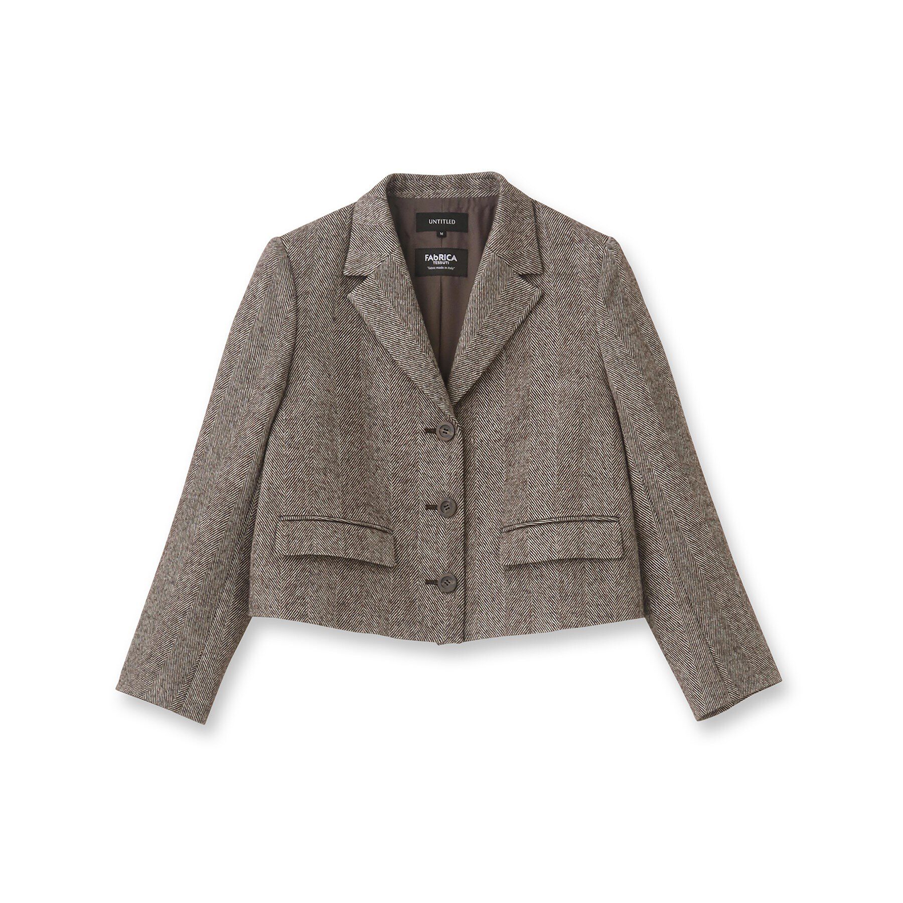 UNTITLED「【セットアップ可能/日本製/イタリア素材】ファブリカ ショートジャケット」|テーラードジャケット|