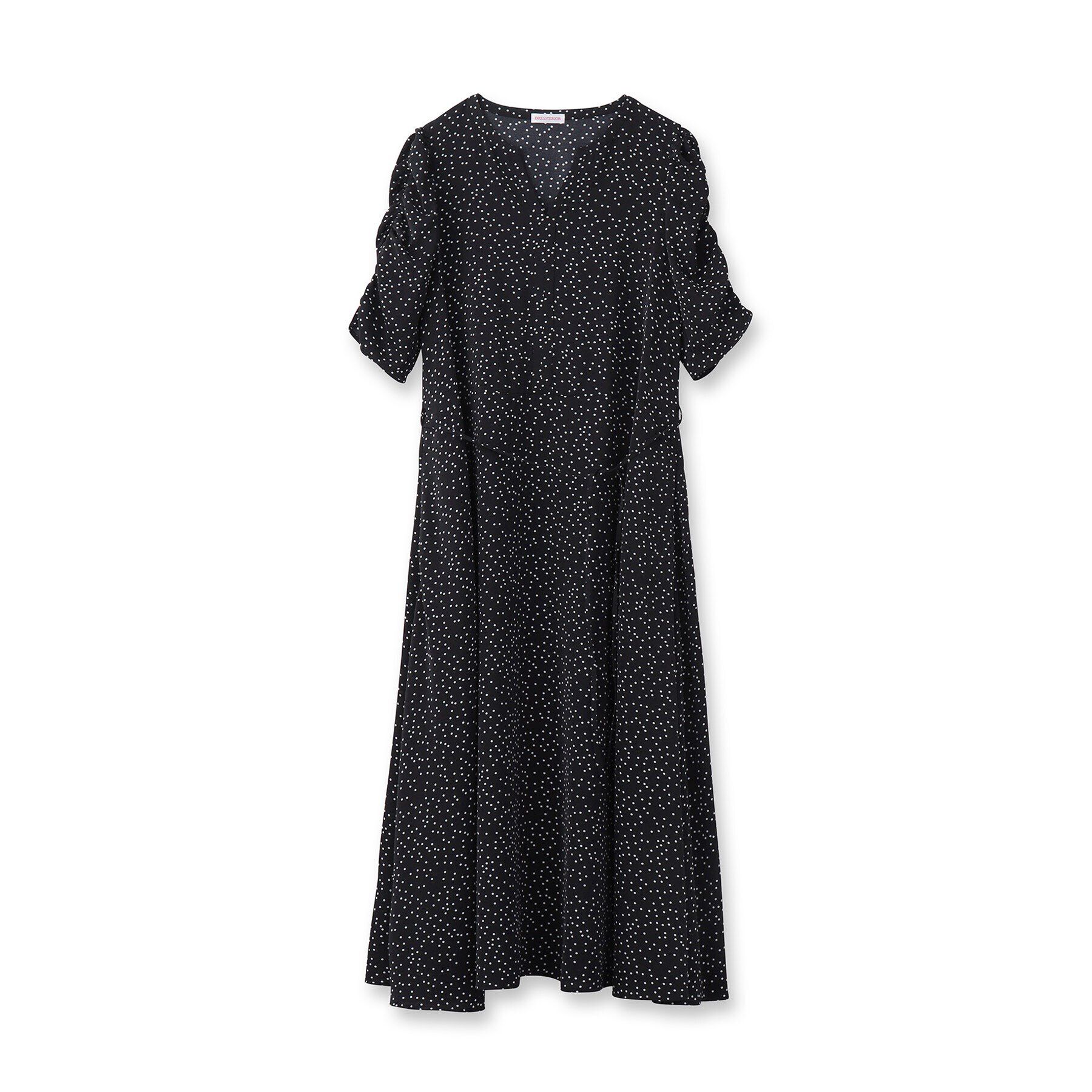 DRESSTERIOR「【ポケット付き/ドット柄】ドットハーフスリーブワンピース」|ワンピース|