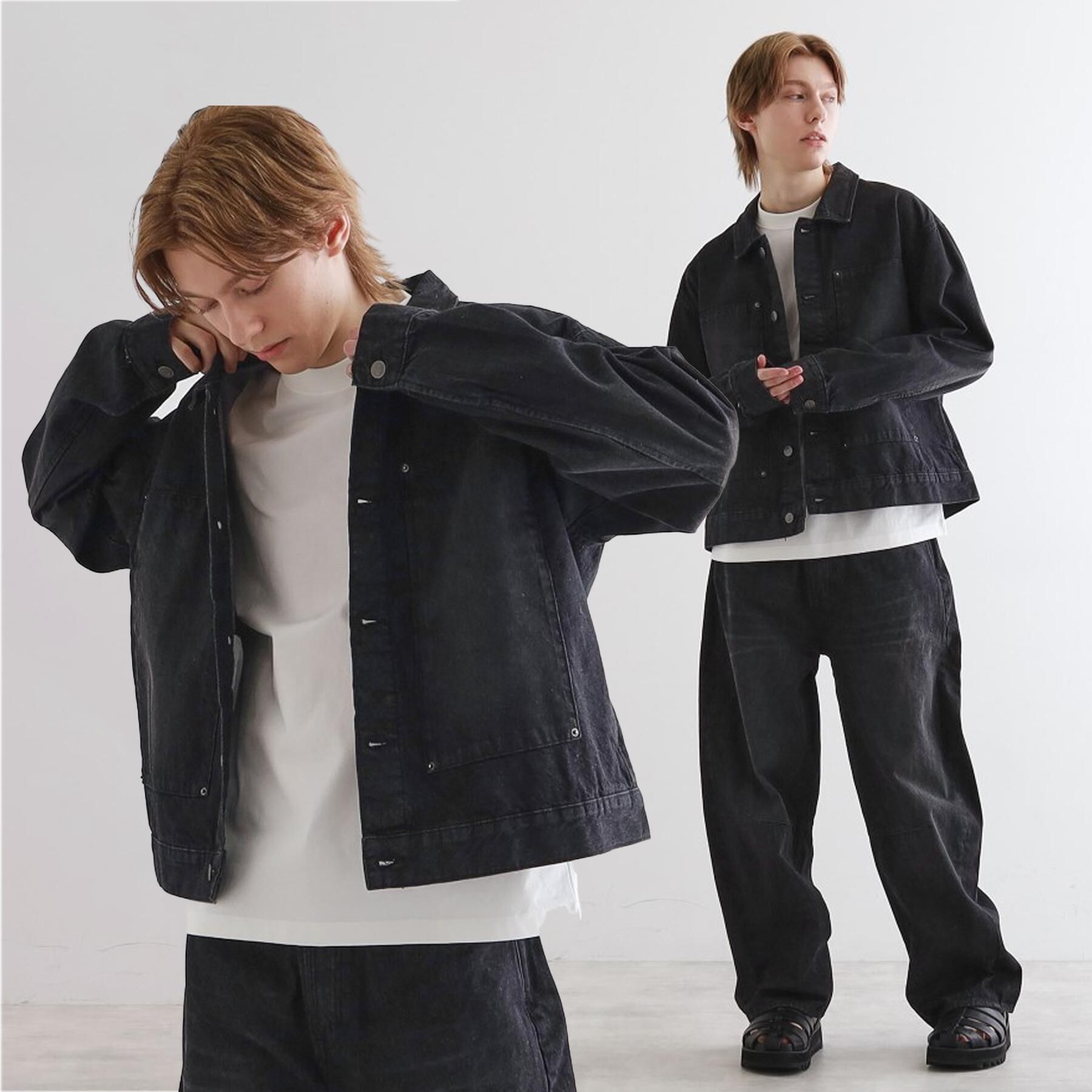 tk.TAKEO KIKUCHI「【上下2点セット】オールドデニムセットアップ」|スーツ|ブラック(019)