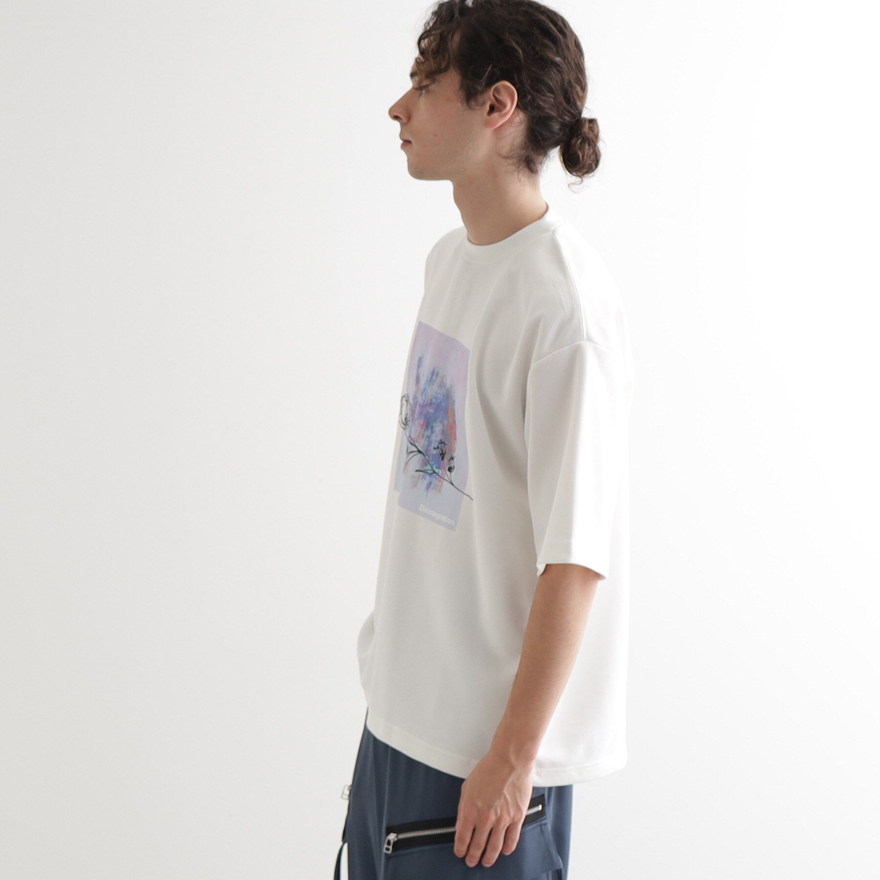 tk.TAKEO KIKUCHI「フラワー刺繍アブストカットソー」|Tシャツ・カットソー|