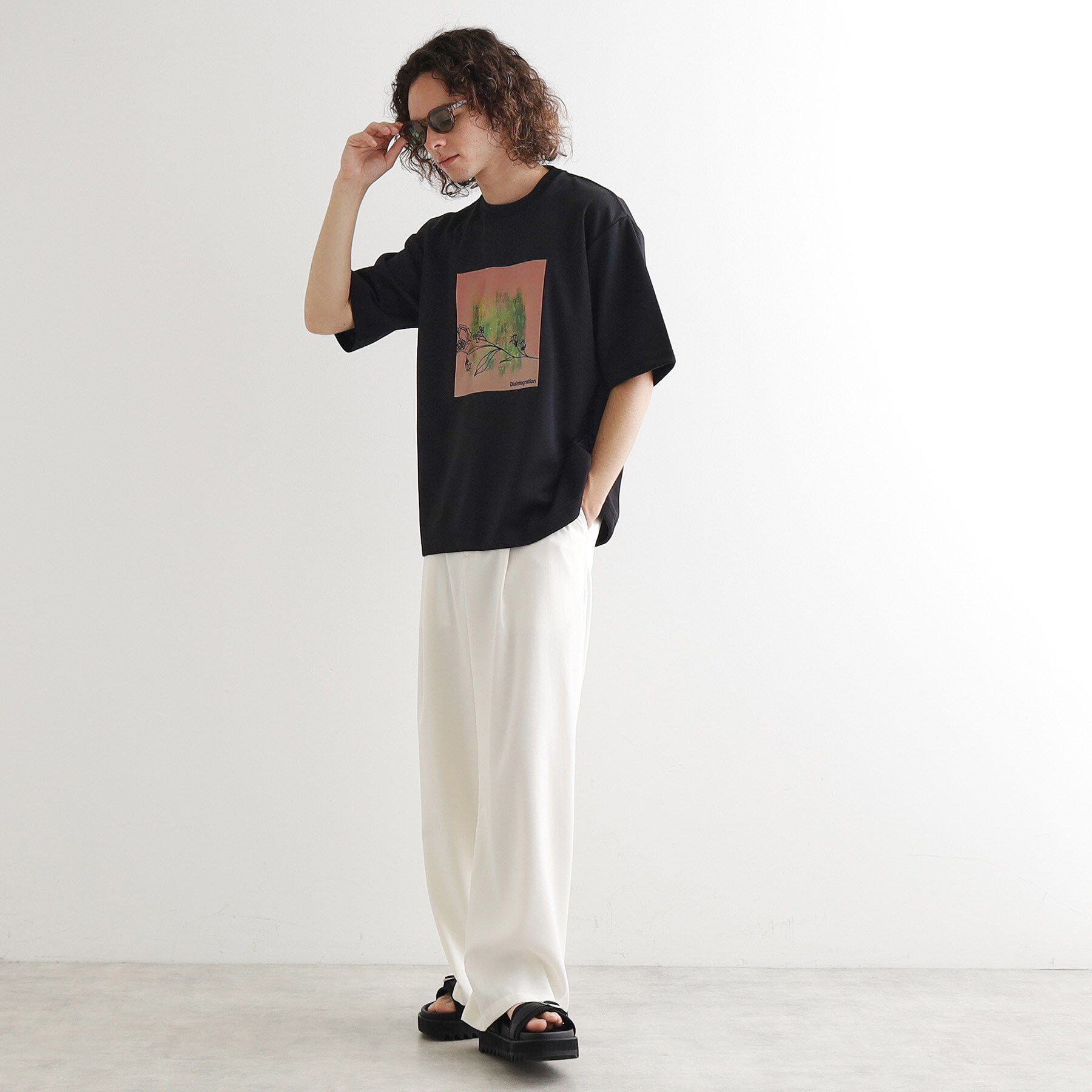 tk.TAKEO KIKUCHI「フラワー刺繍アブストカットソー」|Tシャツ・カットソー|