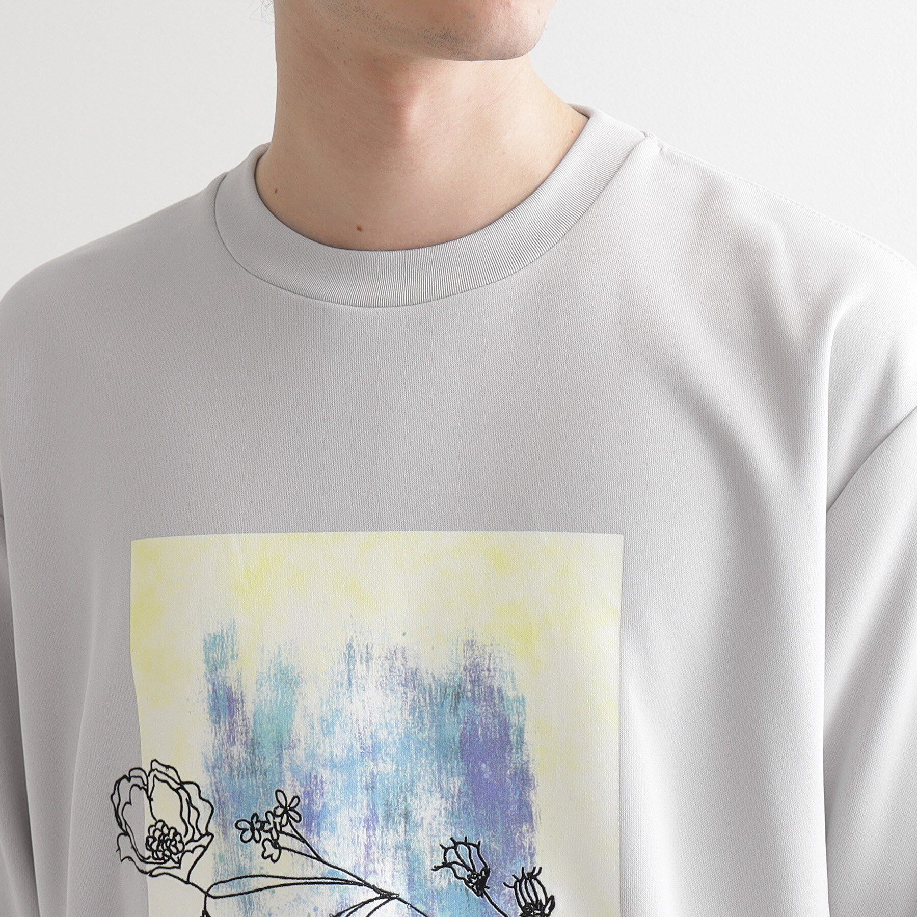 tk.TAKEO KIKUCHI「フラワー刺繍アブストカットソー」|Tシャツ・カットソー|