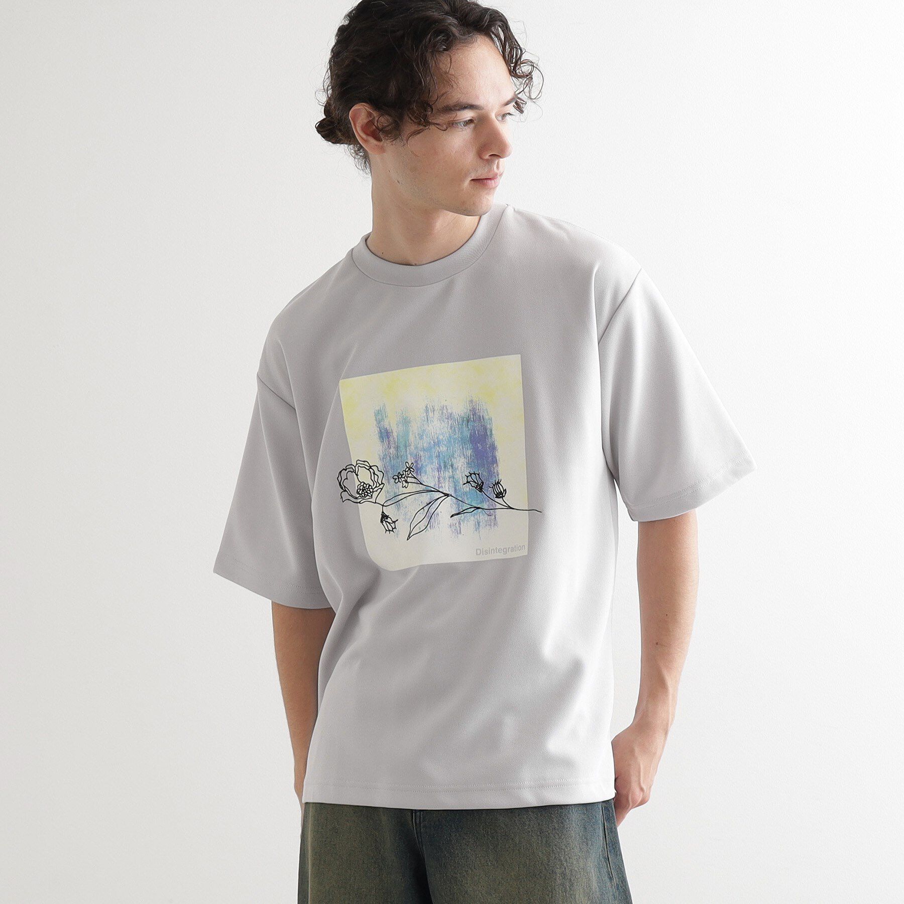 tk.TAKEO KIKUCHI「フラワー刺繍アブストカットソー」|Tシャツ・カットソー|