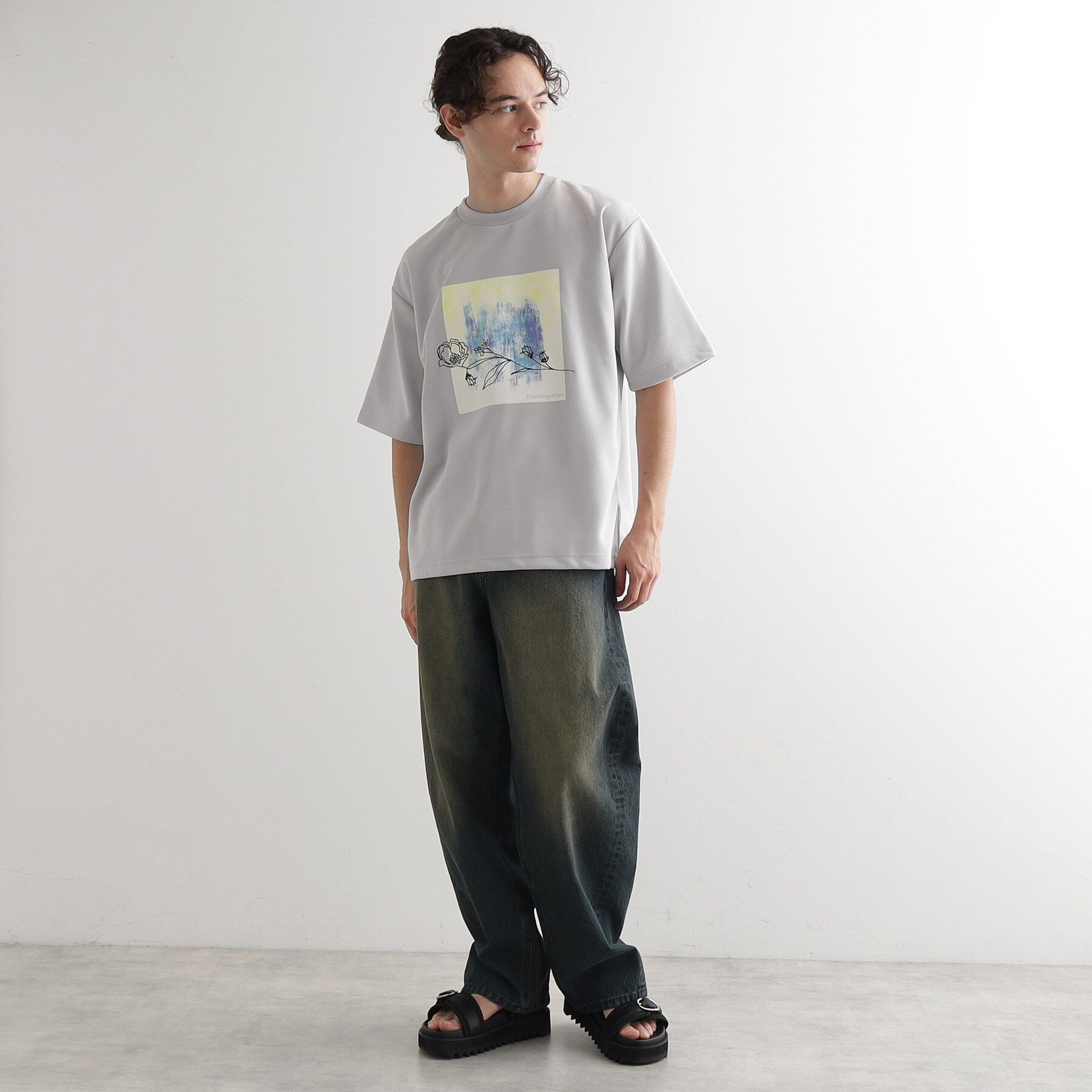 tk.TAKEO KIKUCHI「フラワー刺繍アブストカットソー」|Tシャツ・カットソー|