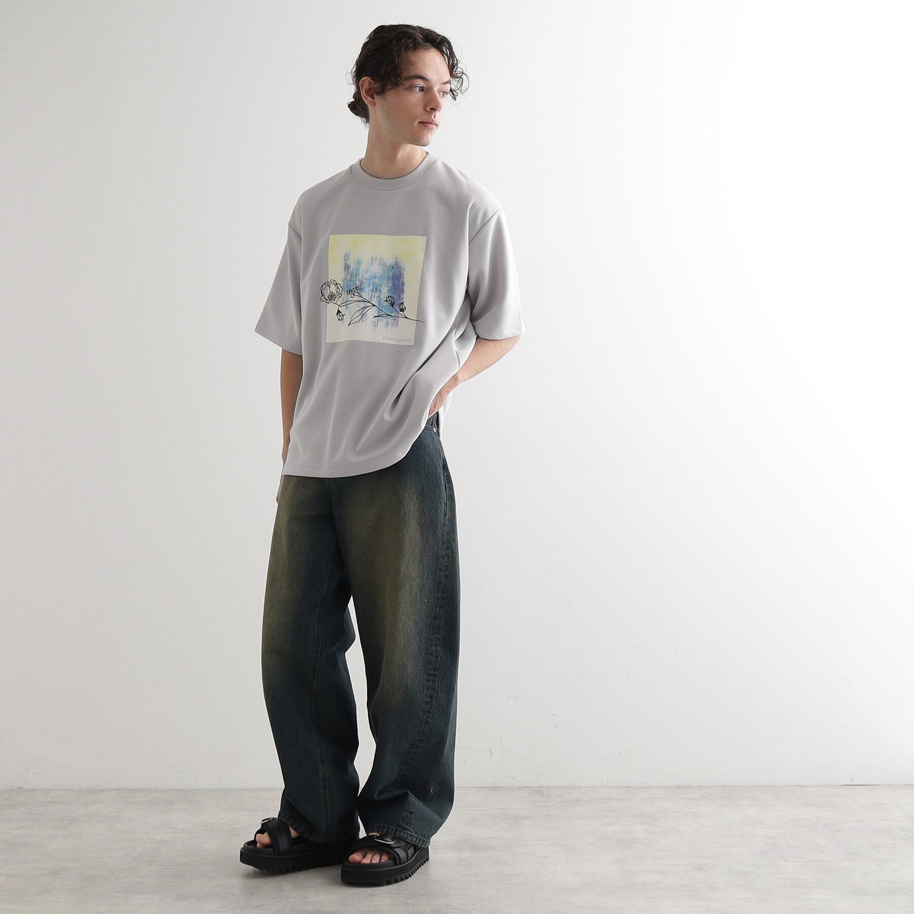 tk.TAKEO KIKUCHI「フラワー刺繍アブストカットソー」|Tシャツ・カットソー|