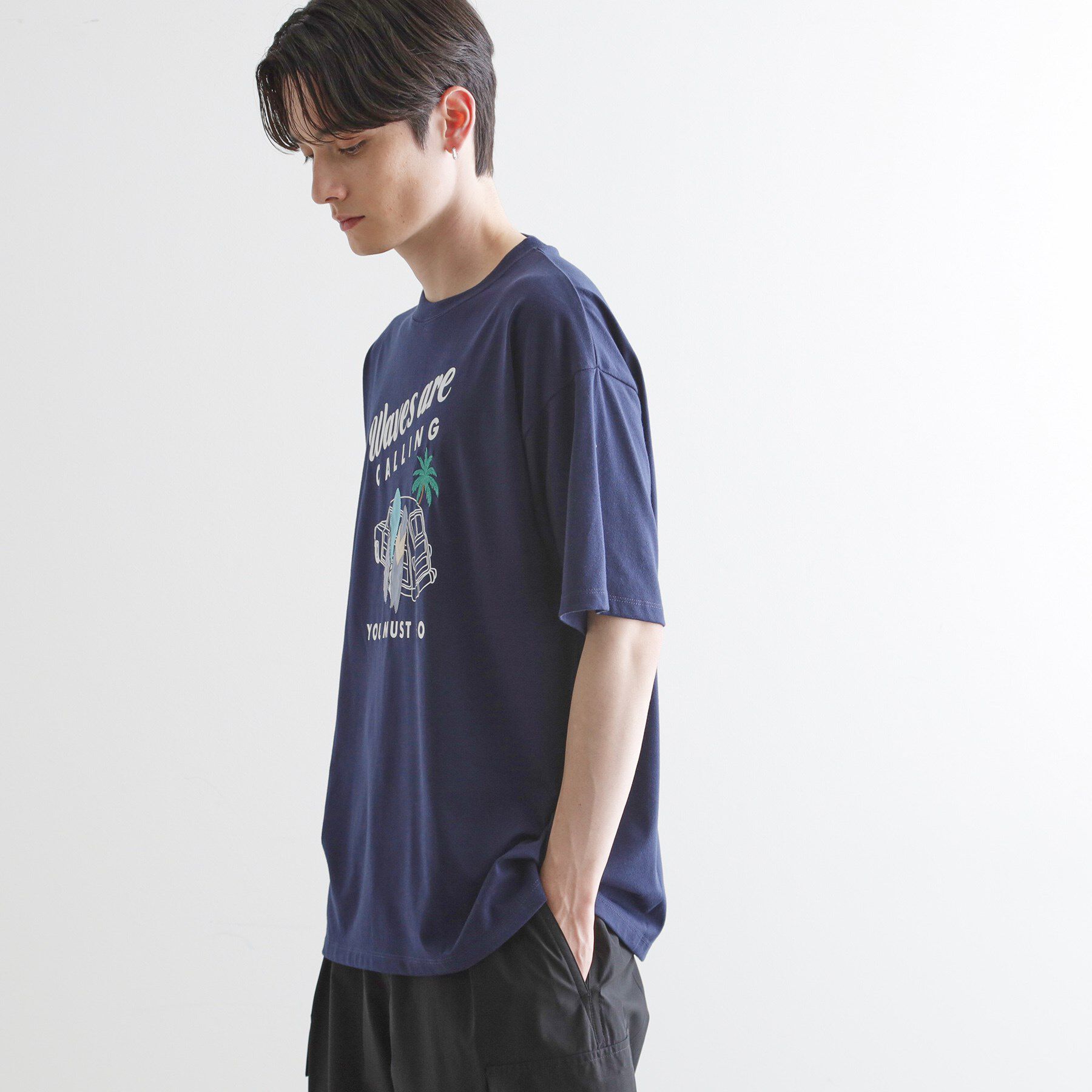 tk.TAKEO KIKUCHI「パッチクロス刺繍Tシャツ」|Tシャツ・カットソー|