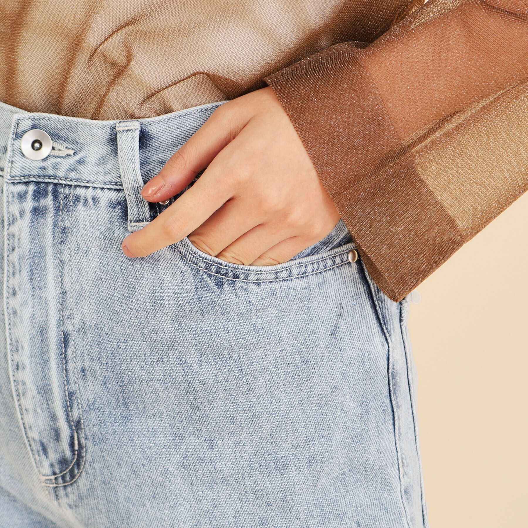 index「ワイドストレートフレアデニム【洗濯機洗い可】」|デニム|